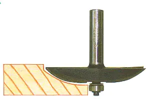 Raised Panel Bit with Ball Bearing TCT D=86mm B=13mm L=61mm R=40mm S=12mm MAX RPM 16000/min KLEIN