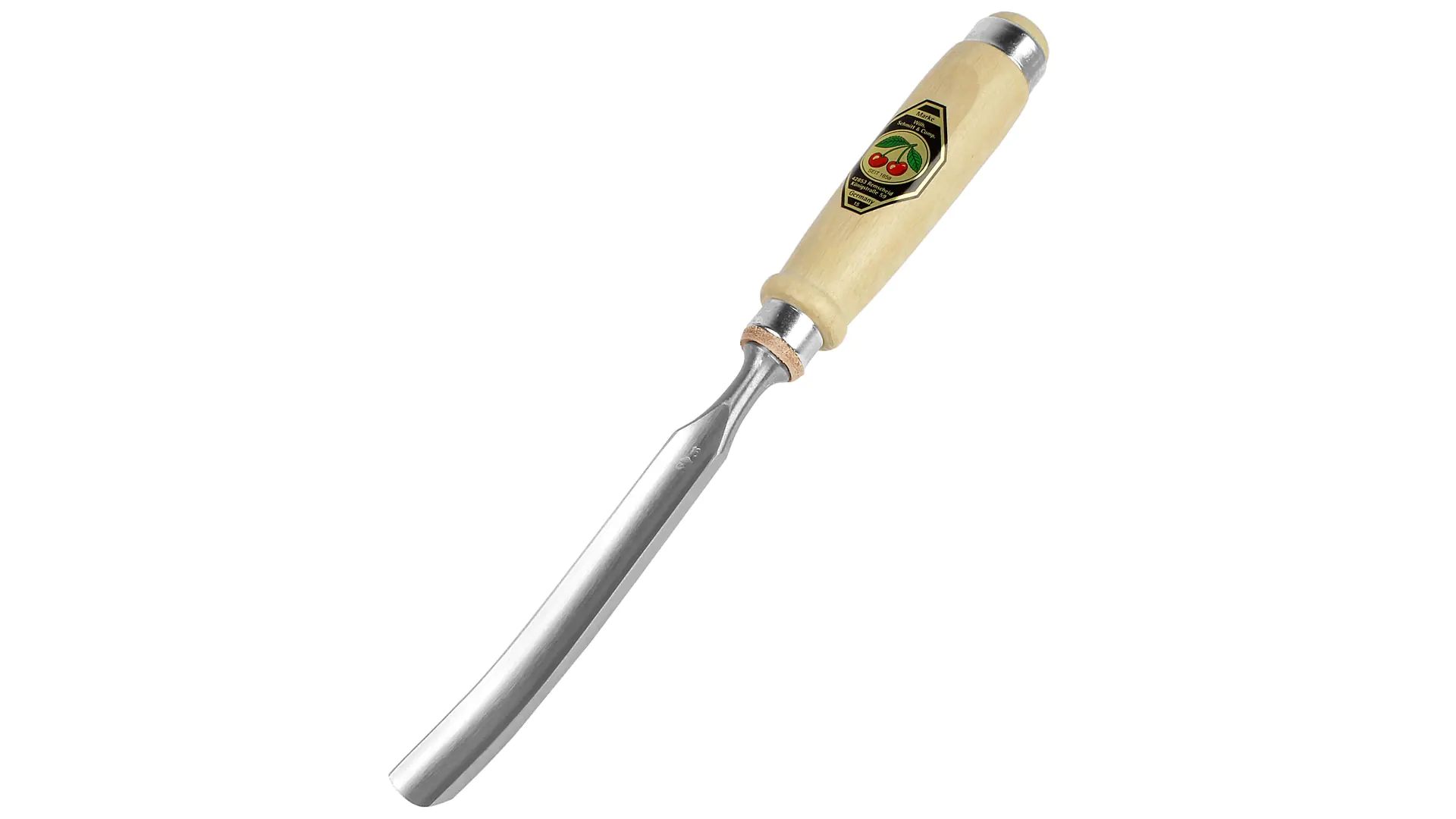 Stairmaker's Chisel hollow bent 16mm No. 1531 TWO CHERRIES