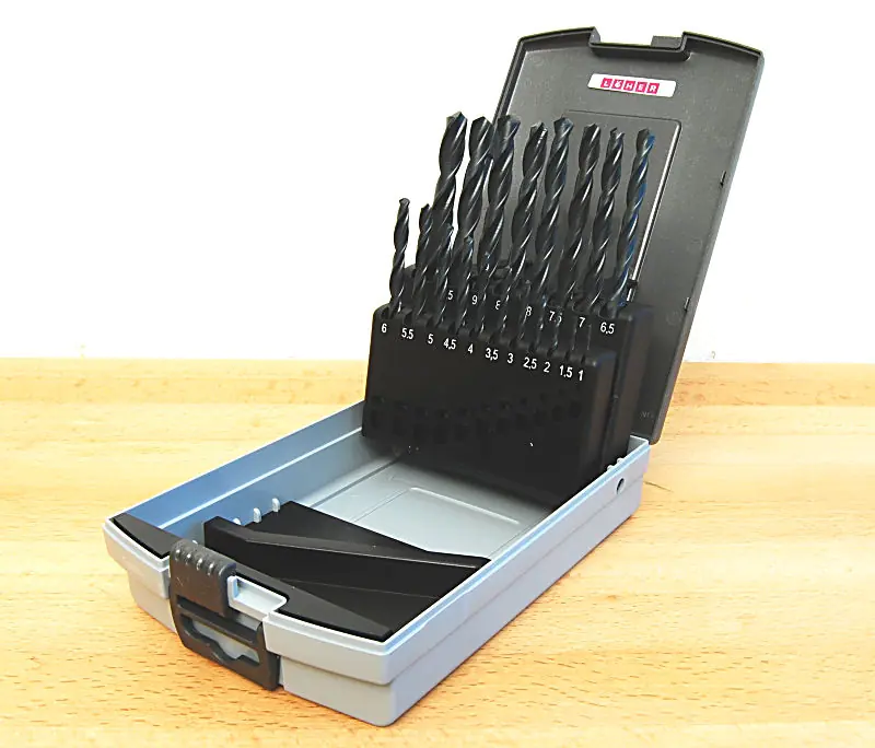 Twist Drill Set 1.0 - 10.0 mm escalating 0.5 mm LOEHER-LB2 840/01 rolled -  in Plastic Box