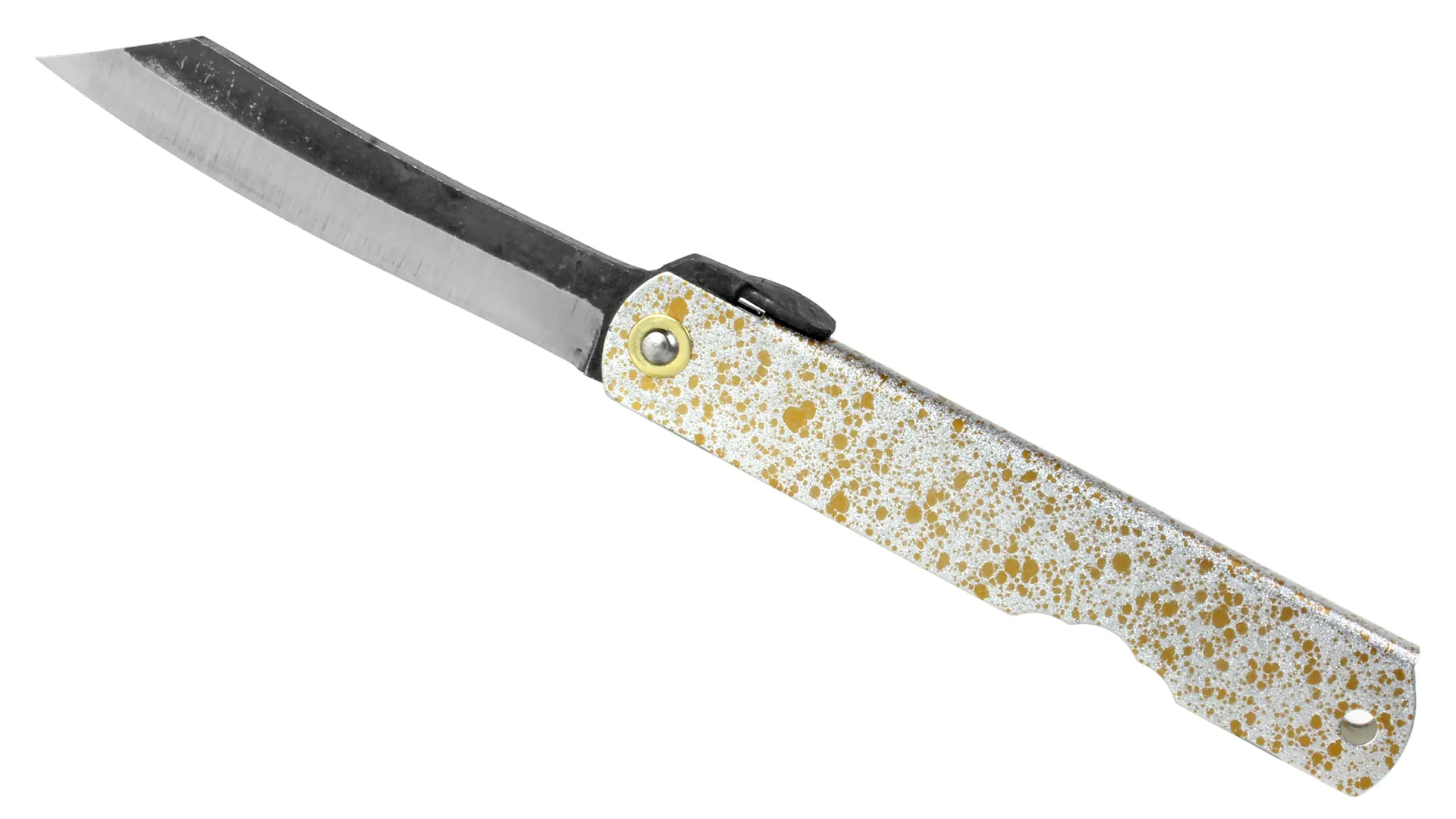 Higonokami - Traditional Japanese Pocket Knife with Silver Gold Handle Blade 70 mm NAGAO