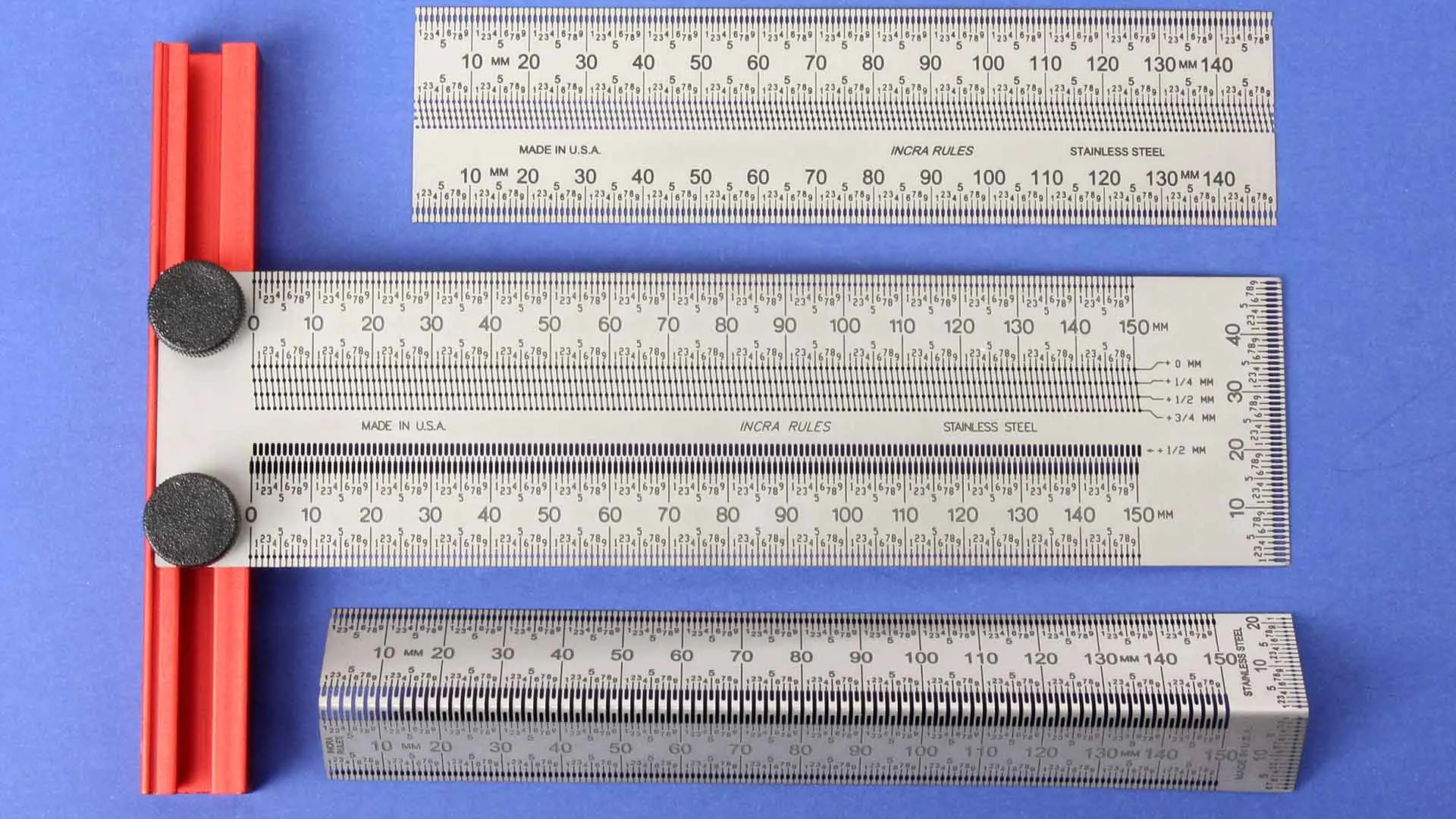 3 Piece Set INCRA Rules 150 mm