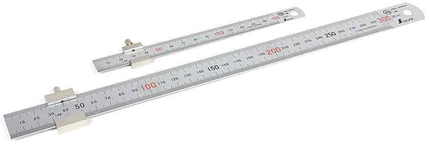 SHINWA Steel Rulers - with Stops