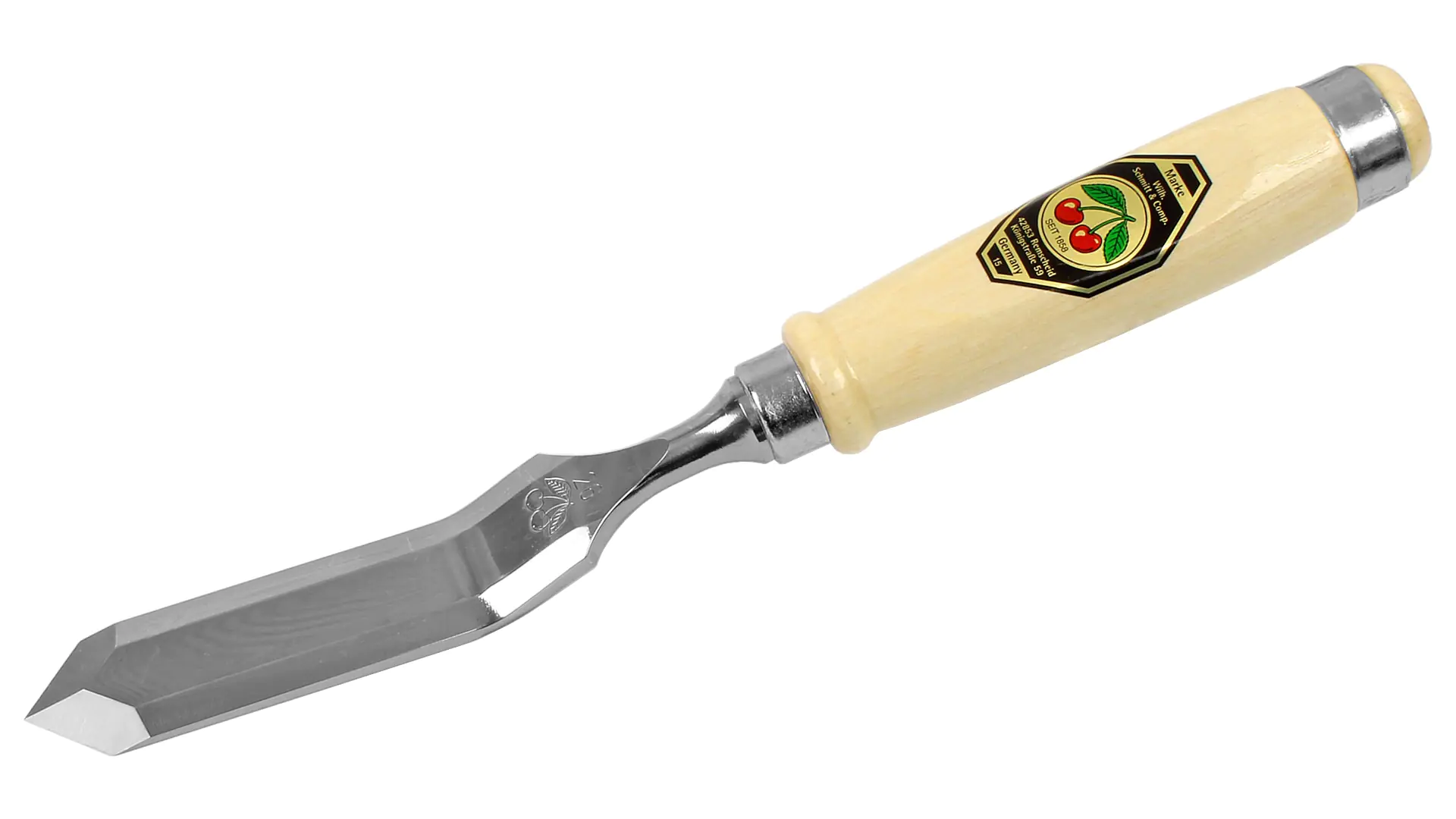 Cranked chisel with pointed blade