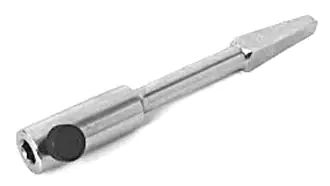 Brace Accessory 1/4 inch (6.35 mm) hex internal Bit Holder with Screw and conical square Shaft