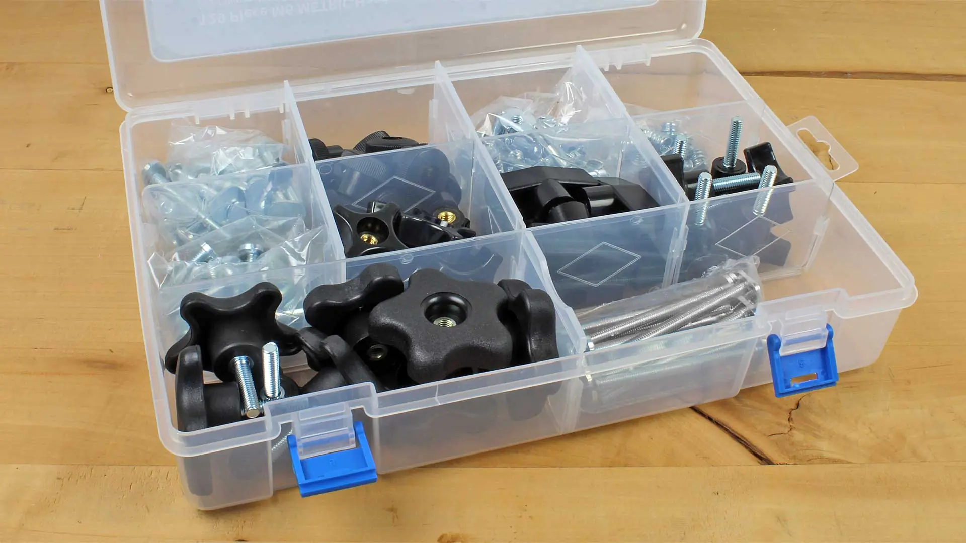 129 Piece Set of star knobs and T-bolts for JUUMA T-Tracks