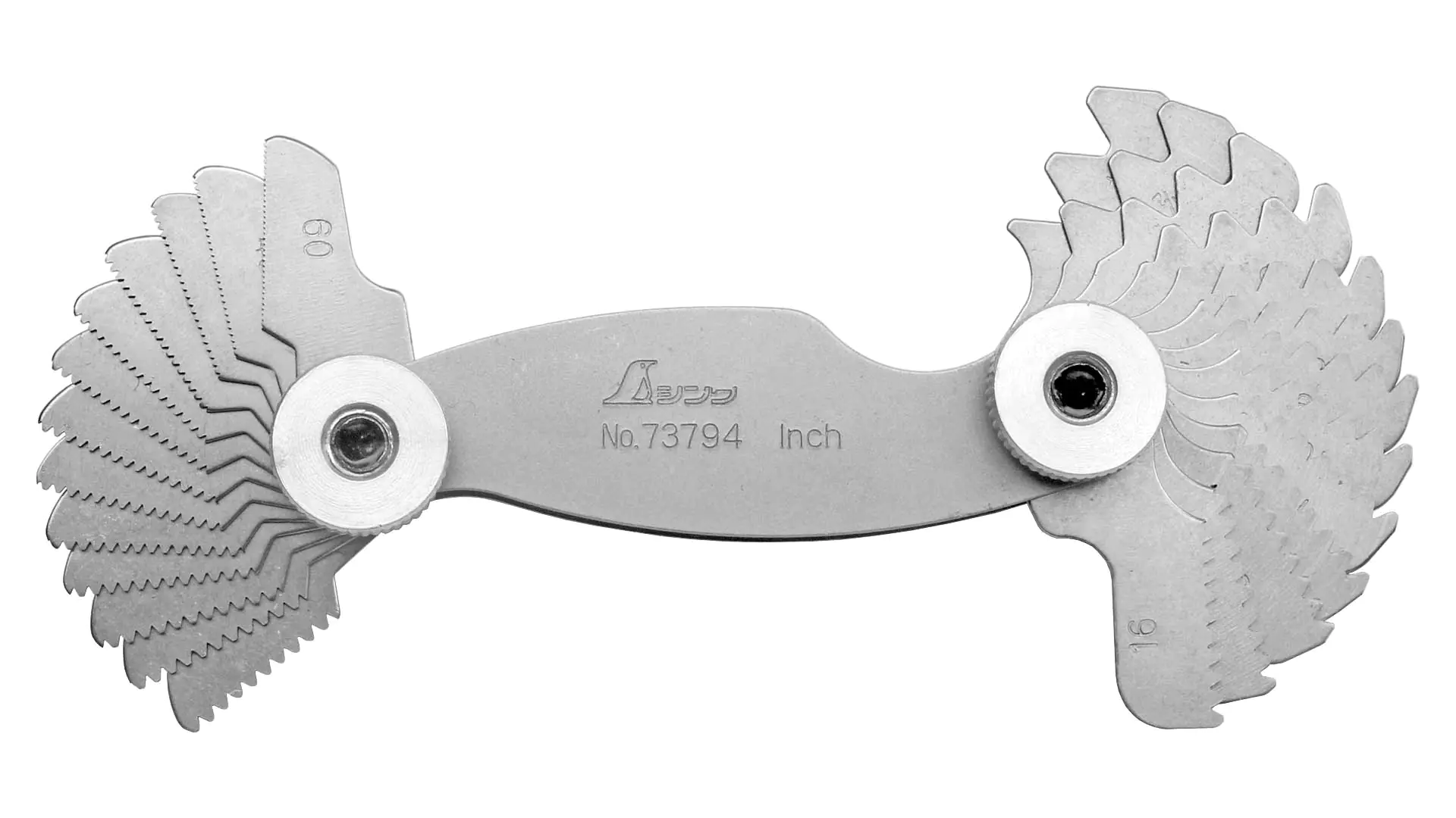 Thread pitch gauge imperial with 26 leaves SHINWA Thread pitch gauge imperial with 26 leaves SHINWA