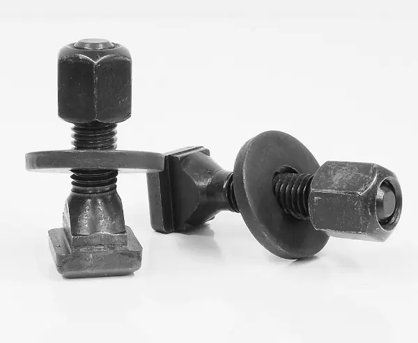 Bolt for T-slot with hex nut and washer with M12 thread for groove width 14 mm