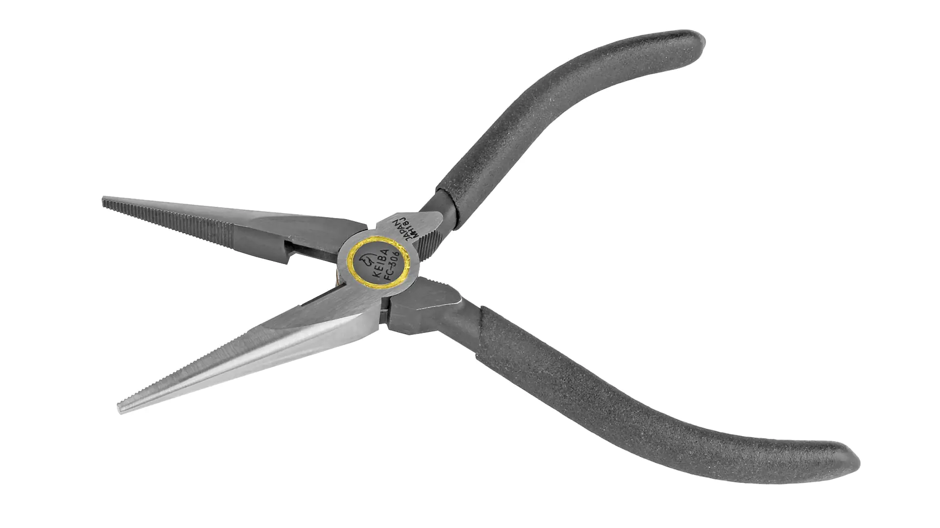 Snipe-Nose Pliers Handle with Plastic Coating Total Length 163 mm High Grade Series KEIBA Snipe-Nose Pliers Handle with Plastic Coating Total Length 163 mm High Grade Series KEIBA