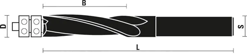 Spiral Trimming Cutters Up Cut SOLID TC D=12.7mm B=51mm L=125mm S=12mm Z=2 KLEIN