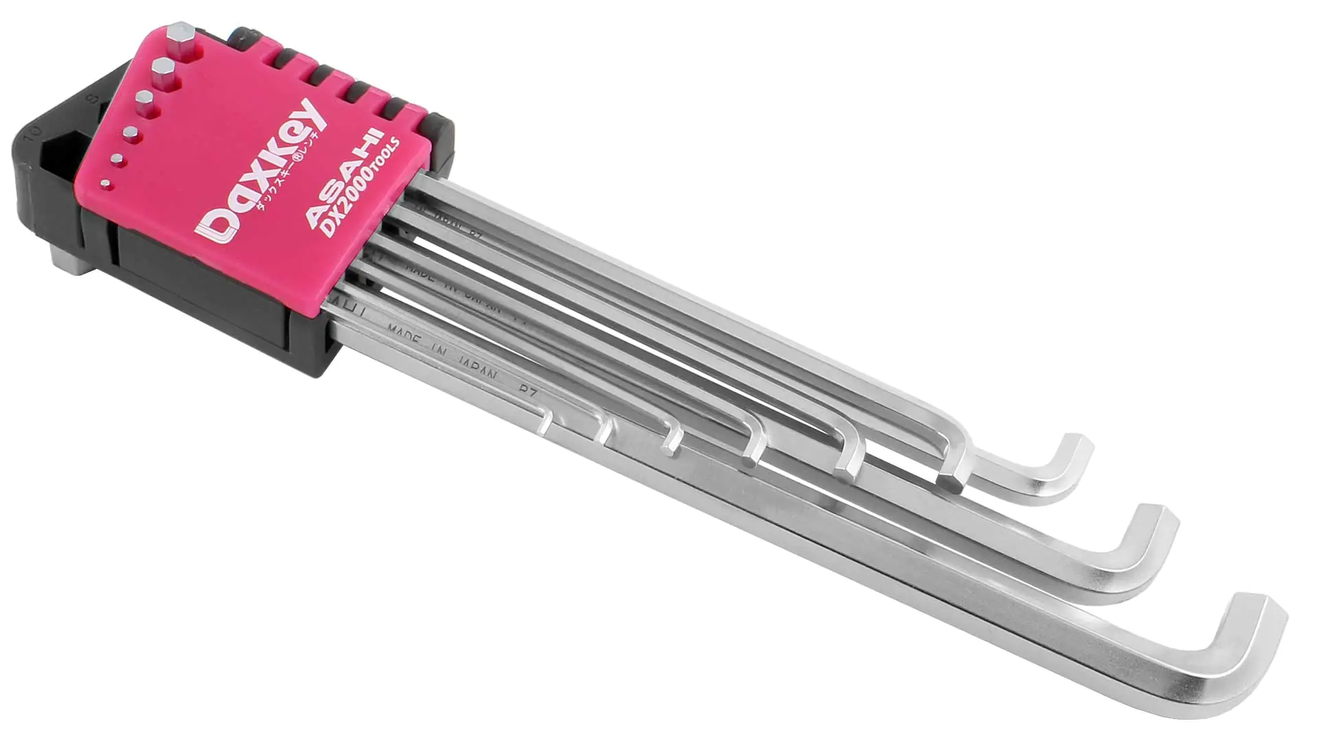 9 Pcs Set Allen Keys long with 2 short arms 1.5-2-2.5-3-4-5-6-8-10 mm ASAHI DYS0910