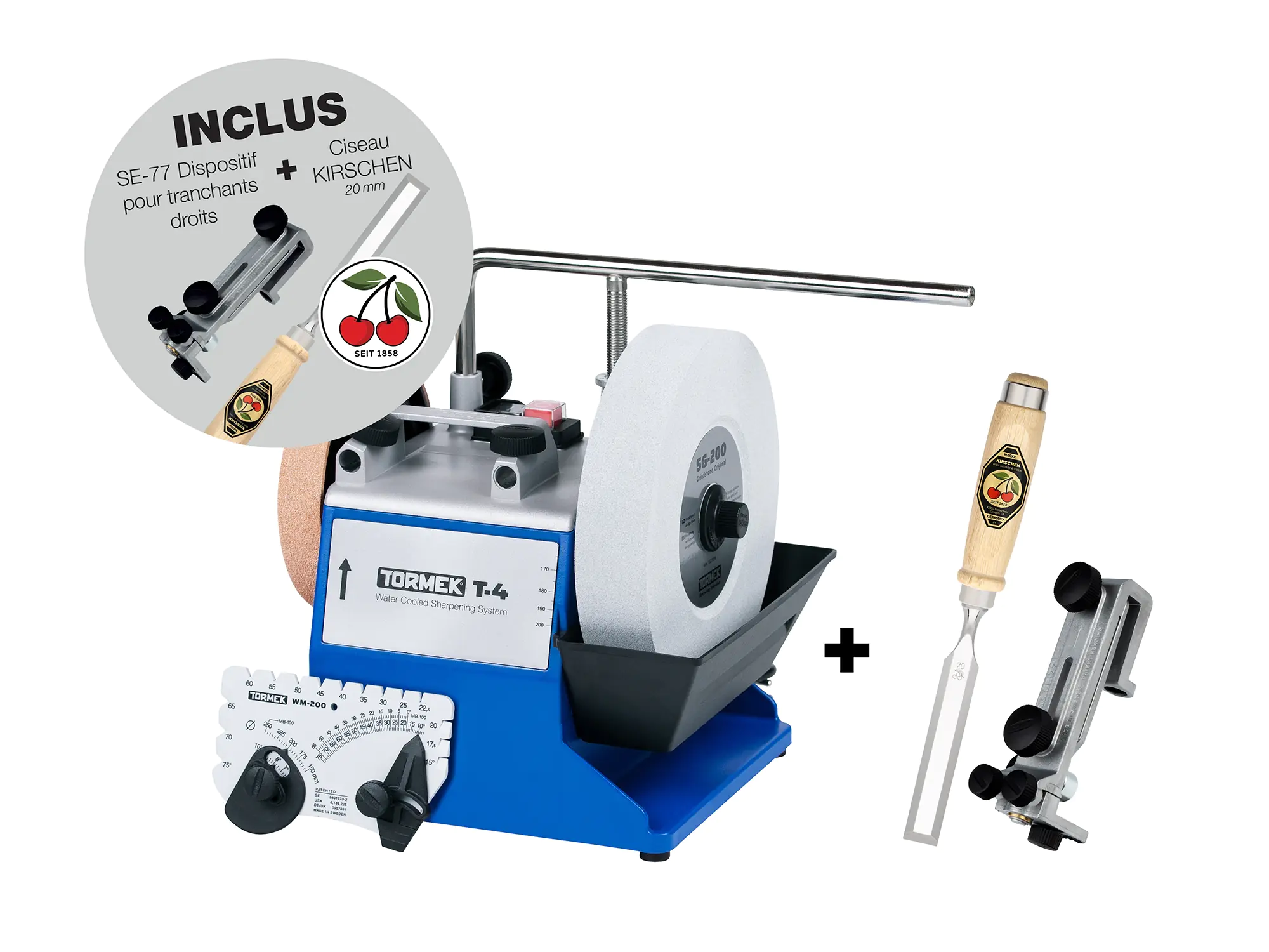 TORMEK T4 + SE-77 + Kirschen Chisel Wet Grinding Machine Special Edition Fall 2025 TORMEK T4 + SE-77 + Kirschen Chisel Wet Grinding Machine Special Edition Fall 2025