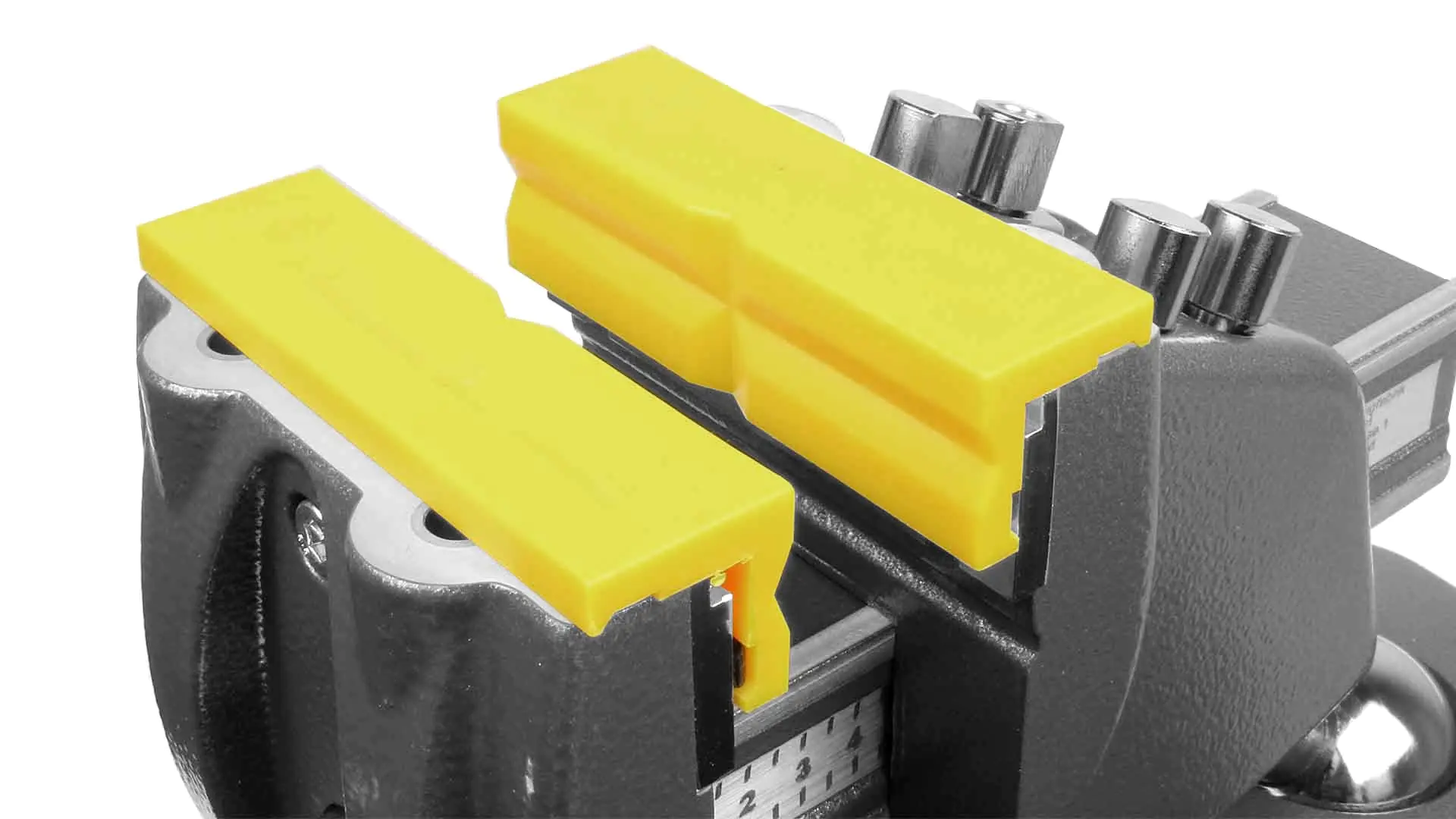 Pair protective jaws 100 mm plastic yellow with magnetic strip BERNSTEIN Pair protective jaws 100 mm plastic yellow with magnetic strip BERNSTEIN