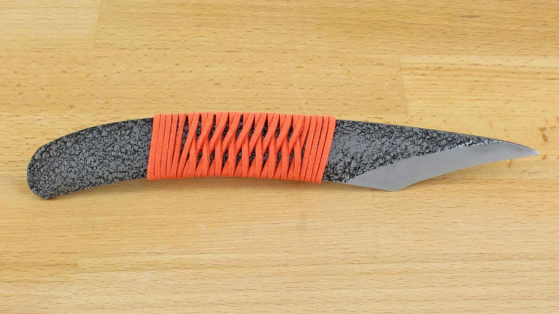Kiridashi Kogatana carbon steel curved Carving Knife Bevel right Side SHIBANO