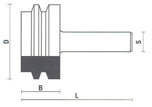 Glue Joint Bit TCT D=47mm B=28mm L=66mm S=12mm KLEIN