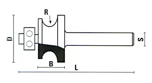 Half-round milling cutter with guide ring Half-round milling cutter with guide ring