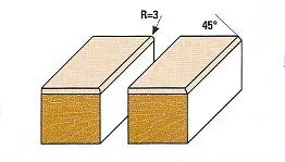 Insert Chamfer Cutters with Ball Bearing D=27.3mm B=5.7mm R=3mm Angle=45° L=59mm S=8mm KLEIN Insert Chamfer Cutters with Ball Bearing D=27.3mm B=5.7mm R=3mm Angle=45° L=59mm S=8mm KLEIN