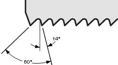 Dovetail Saw Blade 9 inch (229 mm) Pitch 14 TPI (1.8 mm) VERITAS