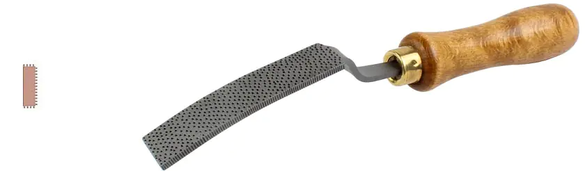 Cranked Neck Ironing Rasp curved TL 210 mm Cut 10 LIOGIER