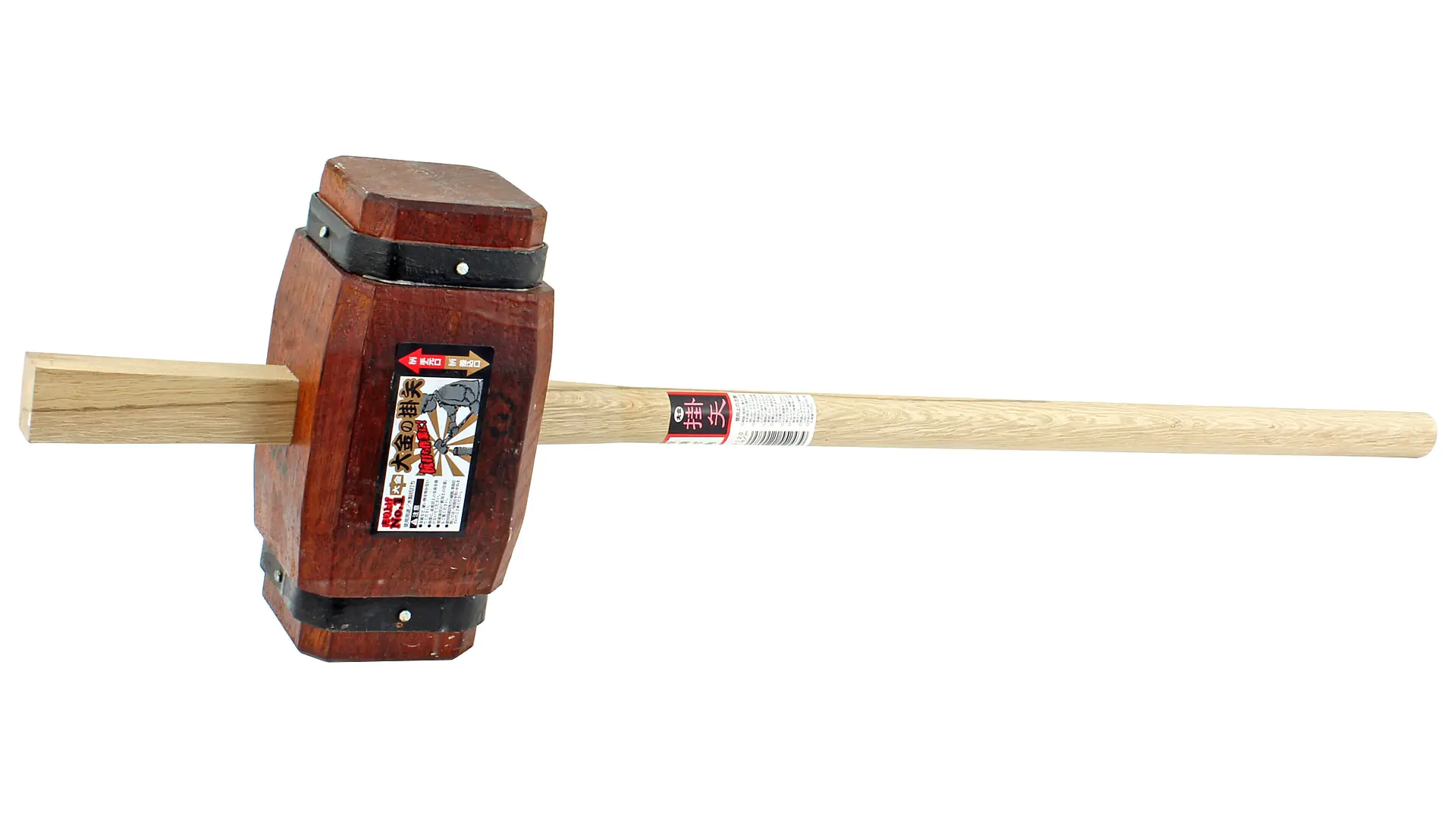 Large Japanese Wooden Mallet KAKU KAKEYA Head 120 x 240 mm Length of Handle 900 mm