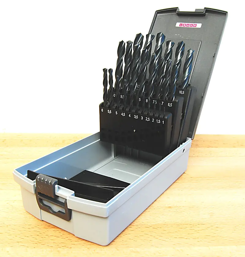 Twist Drill Set 1.0 - 13.0 mm escalating 0.5 mm LOEHER-LB2 840/01 rolled -  in Plastic Box