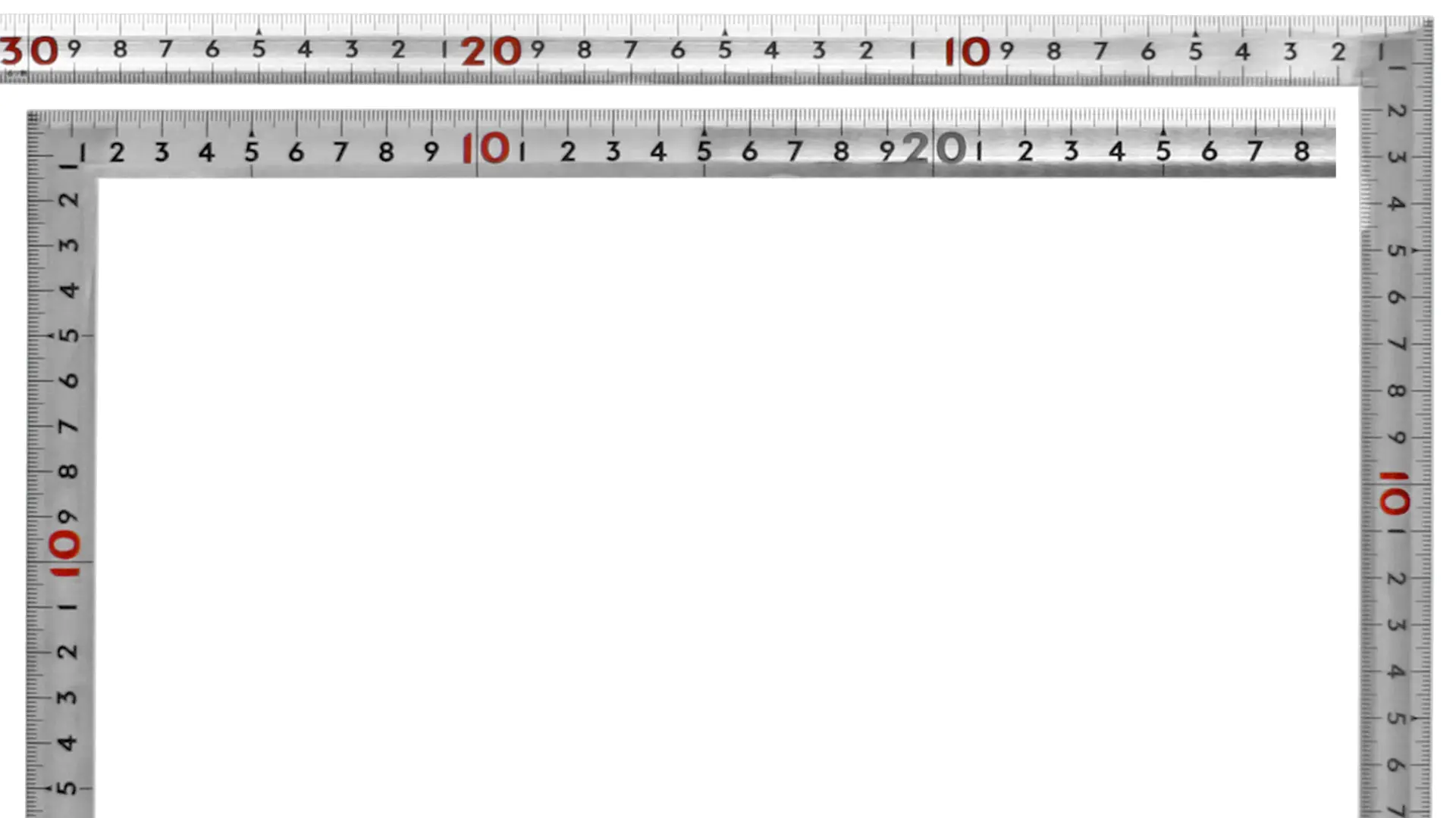 Flexible Japanese Carpenter's Square 'Sashigane', matte chrome finish Flexible Japanese Carpenter's Square 'Sashigane', matte chrome finish