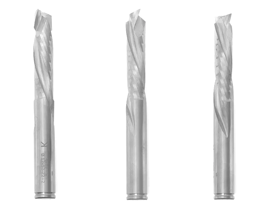 Compression Cutters (Up Cut - Down Cut on Shank Side) SOLID TC D=8mm B=32mm L=80mm S=8mm KLEIN Compression Cutters (Up Cut - Down Cut on Shank Side) SOLID TC D=8mm B=32mm L=80mm S=8mm KLEIN