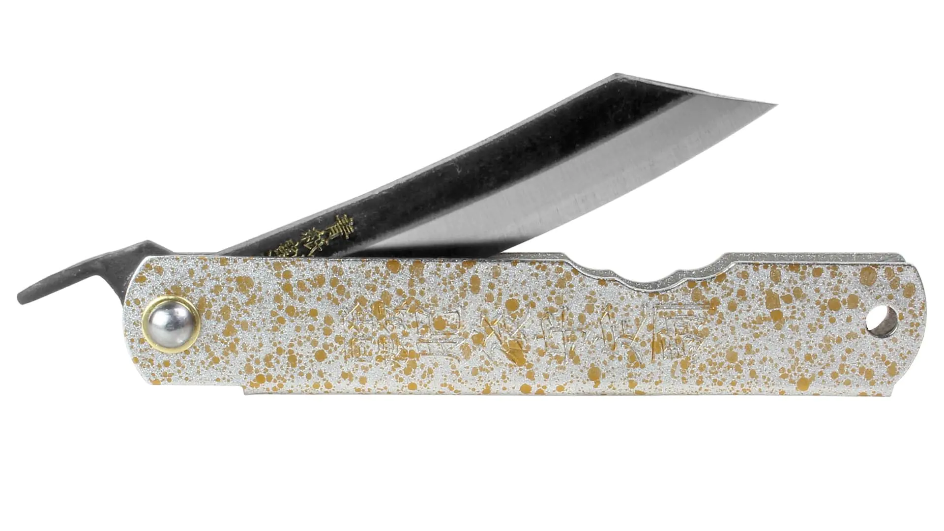 Higonokami - Traditional Japanese Pocket Knife with Silver Gold Handle Blade 70 mm NAGAO Higonokami - Traditional Japanese Pocket Knife with Silver Gold Handle Blade 70 mm NAGAO