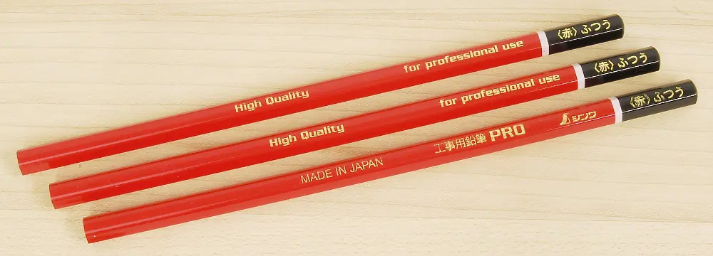 Carpenter Pencils Red (Set of 3, Unsharpened)