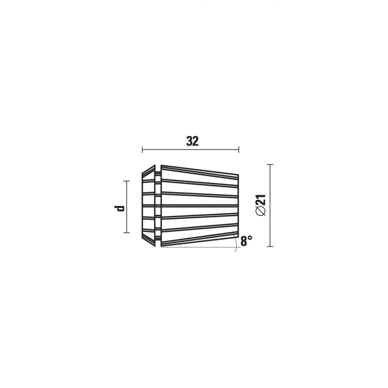ER Collet 20 6,4 mm (1/4") KLEIN ER Collet 20 6,4 mm (1/4") KLEIN