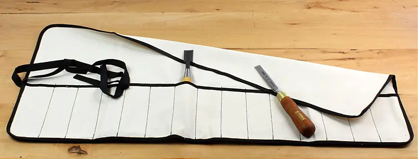 Cotton Canvas Tool Roll with 15 Pockets