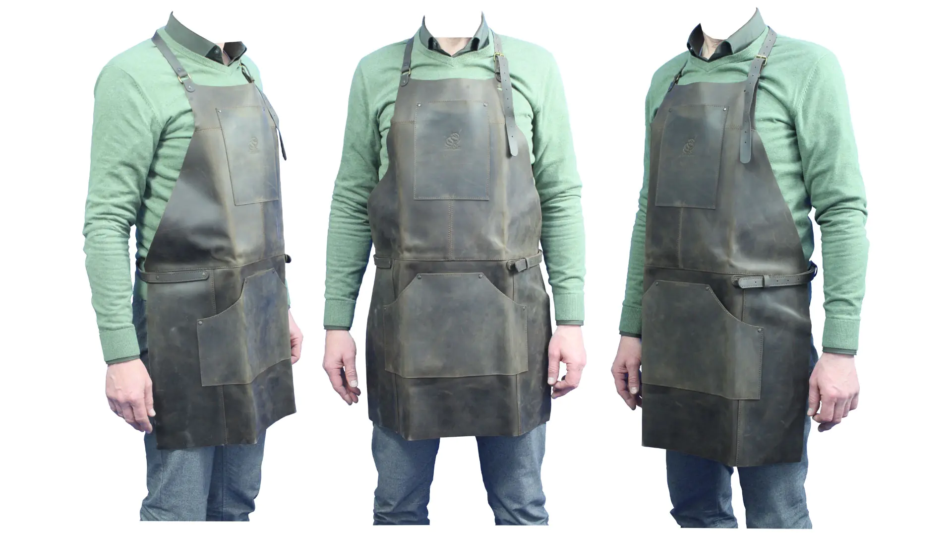 Genuine Leather Apron Brown  BEAVERCRAFT