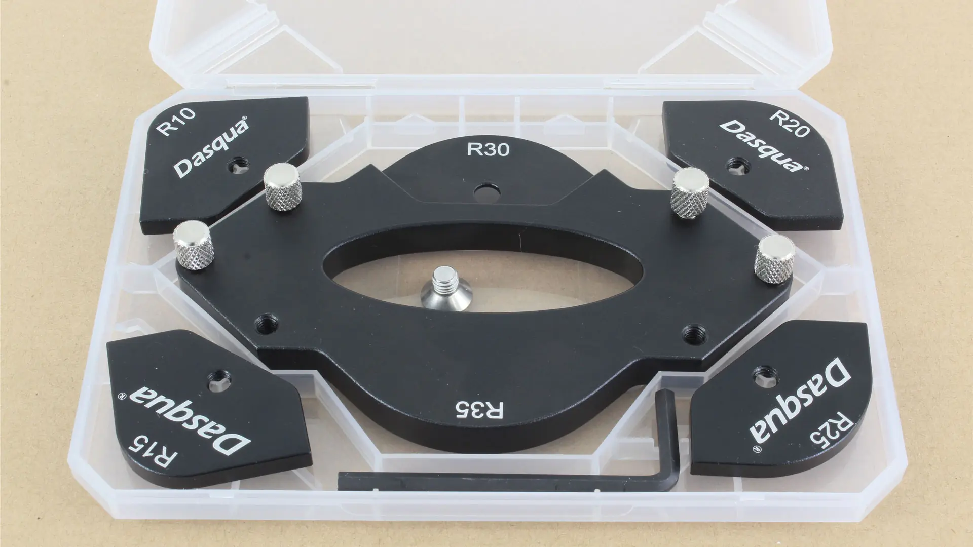 Corner radius template R10 -R35 ❘ BLACK-RED Plus ❘ DASQUA