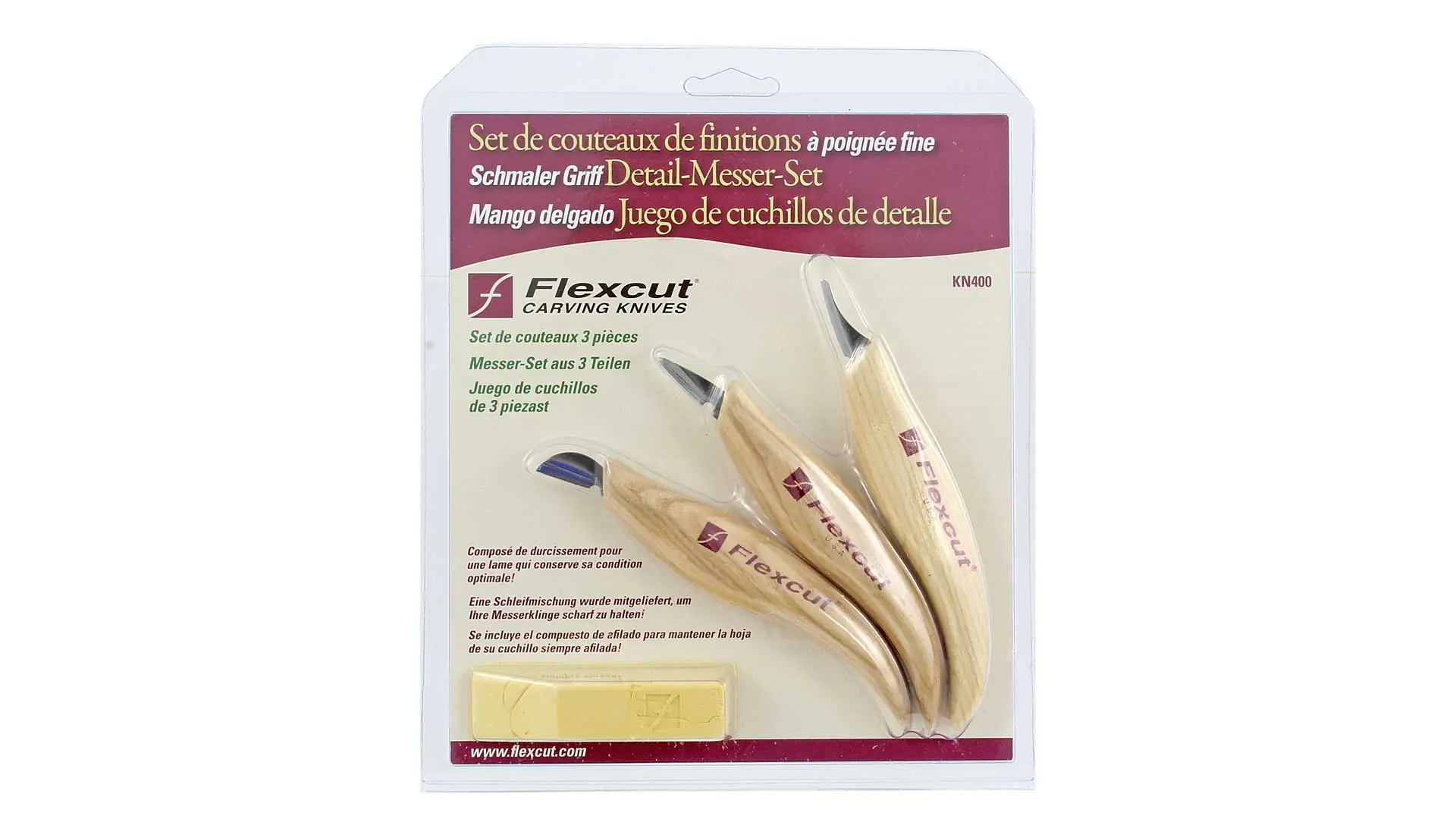 Slim Handle Detail Knife Set of 3 FLEXCUT