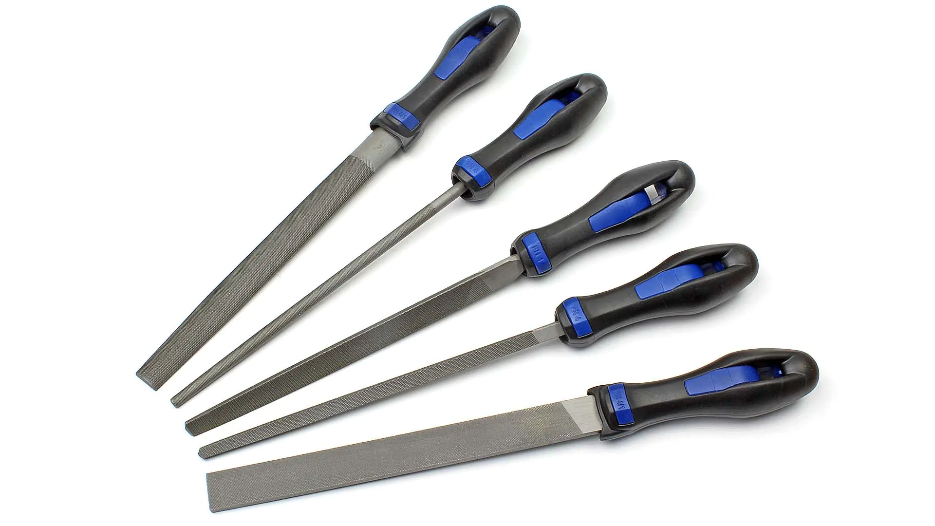 Set of 5 Files with ergonomical Handle Cut 2 Cut Length 200 mm AJAX
