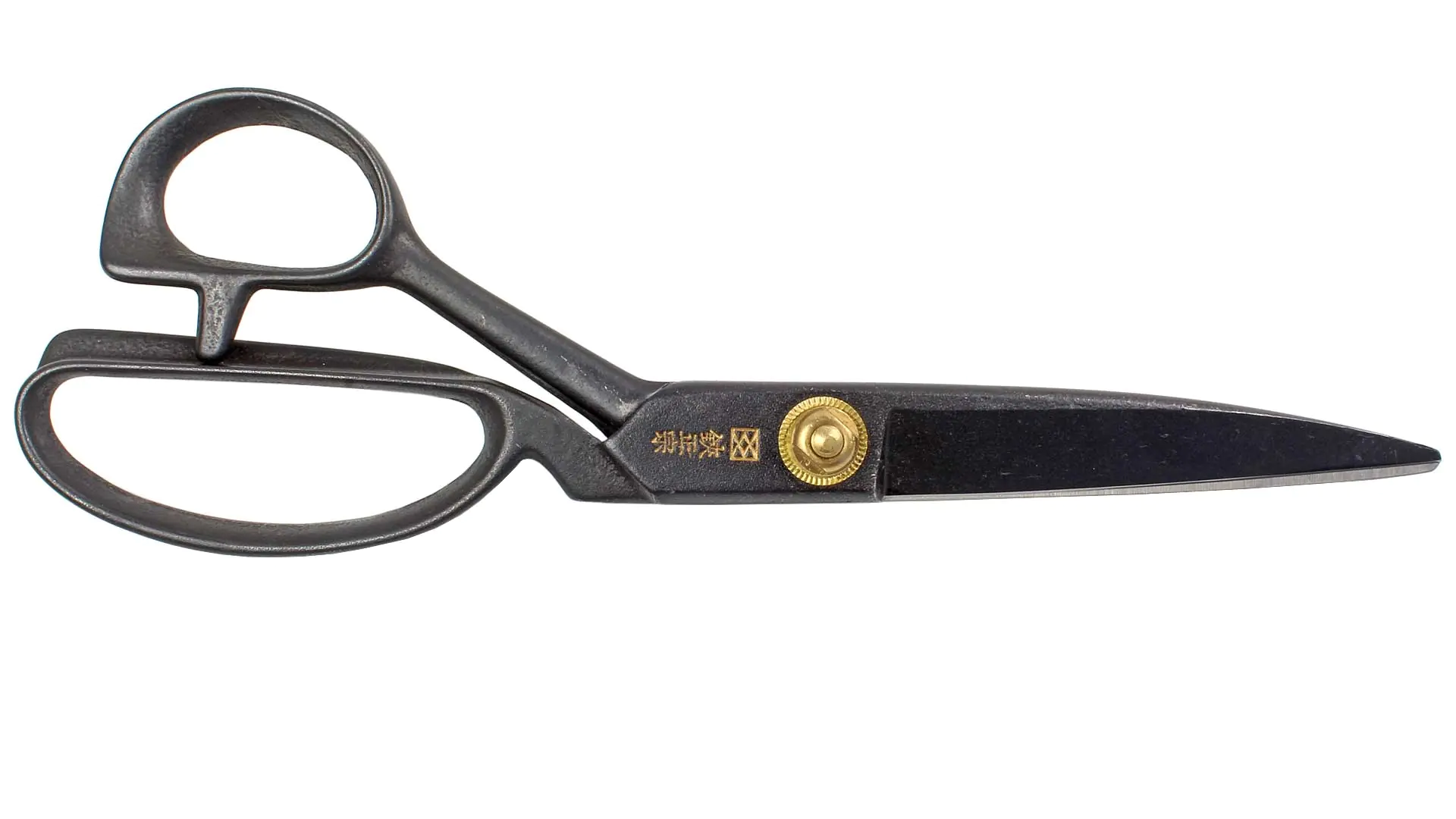 Japanese Tailor's Shears Total Length 250 mm Aogami-Carbon Steel black finish YOSHIOKA HAMONO Japanese Tailor's Shears Total Length 250 mm Aogami-Carbon Steel black finish YOSHIOKA HAMONO