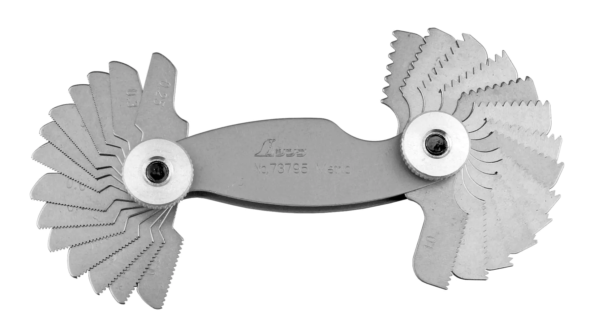 Thread pitch gauge metric with 28 leaves SHINWA Thread pitch gauge metric with 28 leaves SHINWA