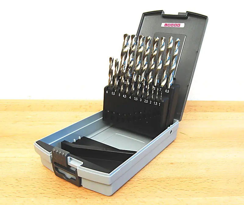 Twist Drill Set 1.0 - 10.0 mm escalating 0.5 mm LOEHER-LB2 840/01 ground -  in Plastic Box