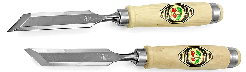 Pair of skew chisels right + left