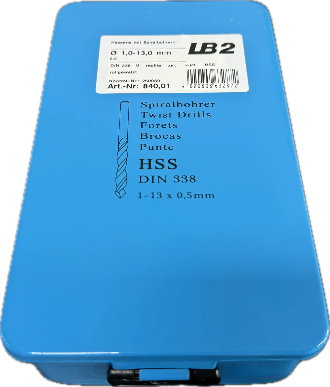 Twist Drill Set 1.0 - 13.0 mm escalating 0.5 mm LOEHER-LB2 840/01 rolled -  in Plastic Box
