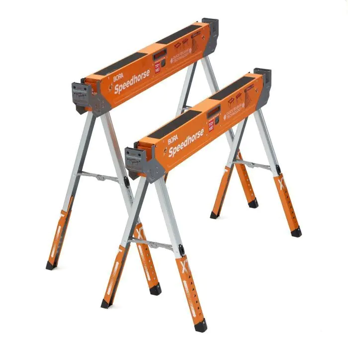 Set of 2 Adjustable work trestles ‘Speedhorse XT’ PM-4550 BORA
