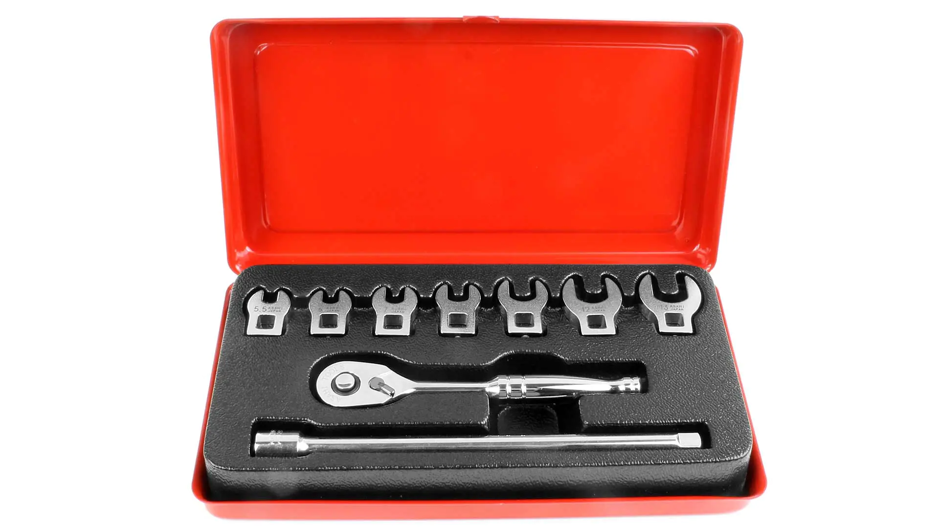 9 Pcs Set Crowfoot Spanners 1/4 inch ASAHI 9 Pcs Set Crowfoot Spanners 1/4 inch ASAHI