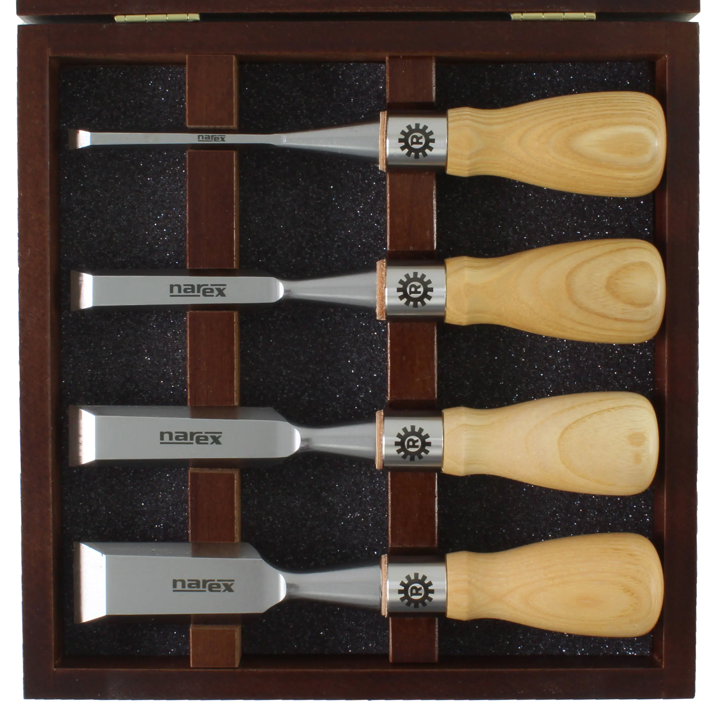 RICHTER set with 4 butt chisels 1/4"; 1/2"; 3/4"; 1" inch NAREX