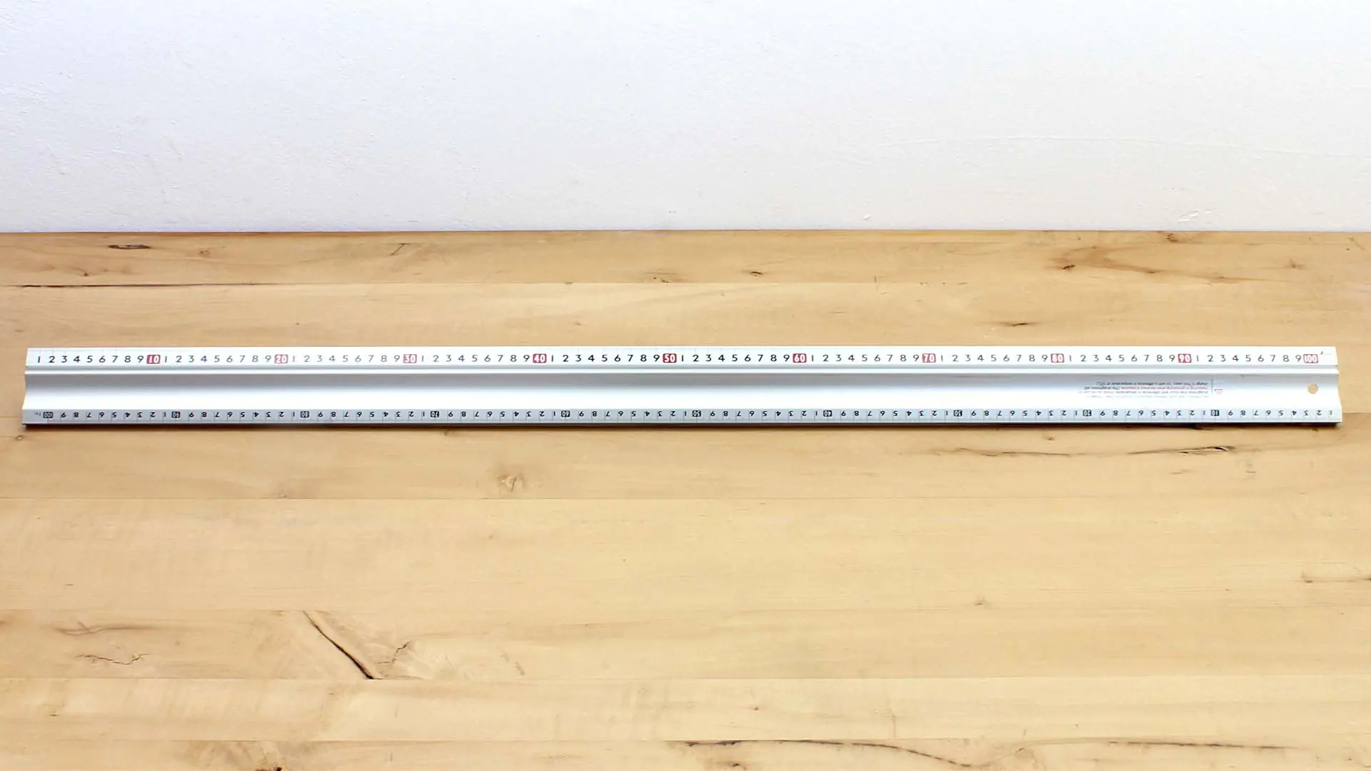 Aluminium Cutting Rule with Steel Edge 100cm SHINWA