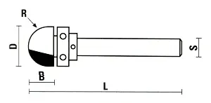 Concave cutter with bearing ring on the shank side (top)