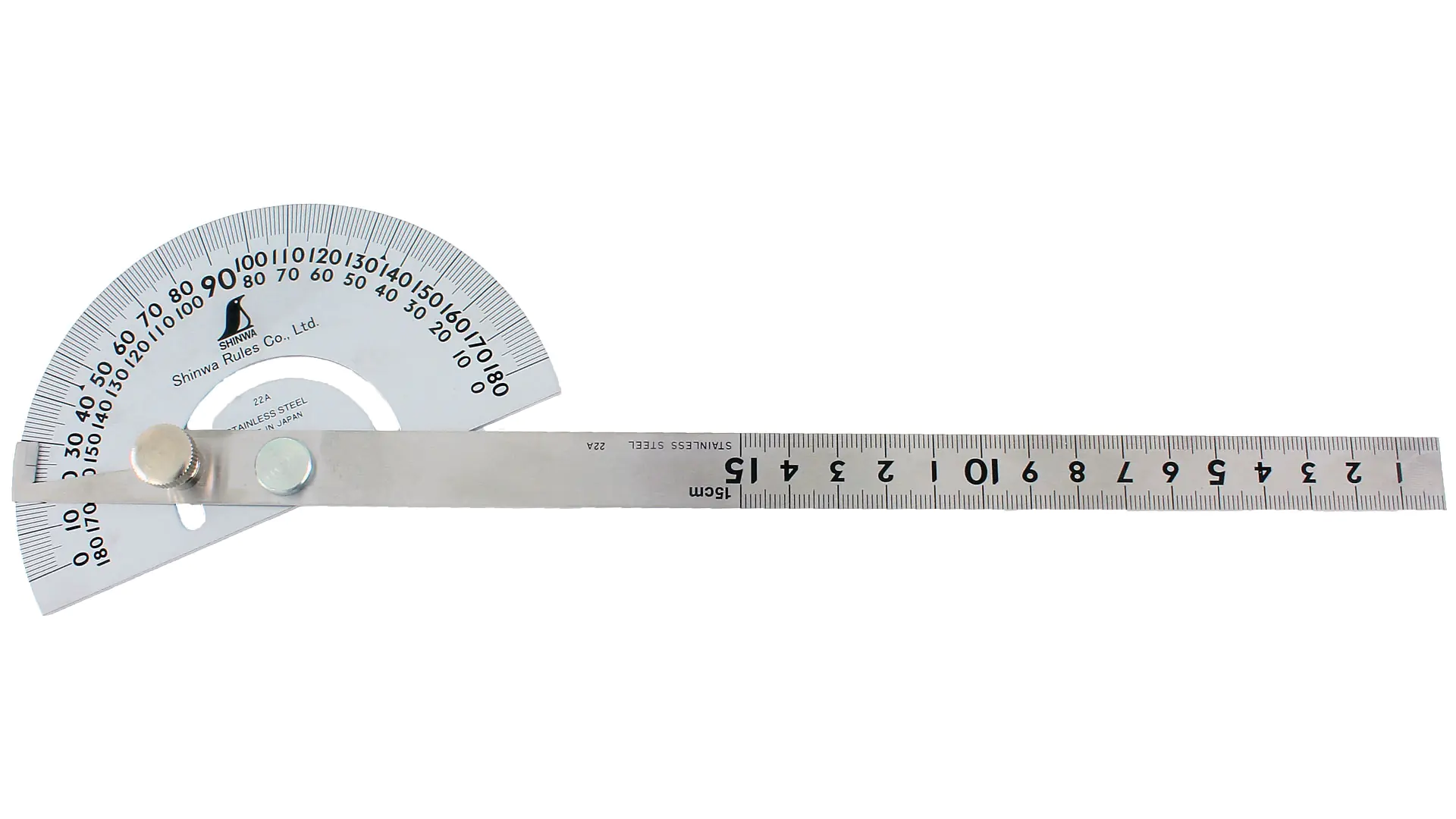Protractor Angle Plate with lock Diameter 120 mm Length of Blade 245 mm SHINWA