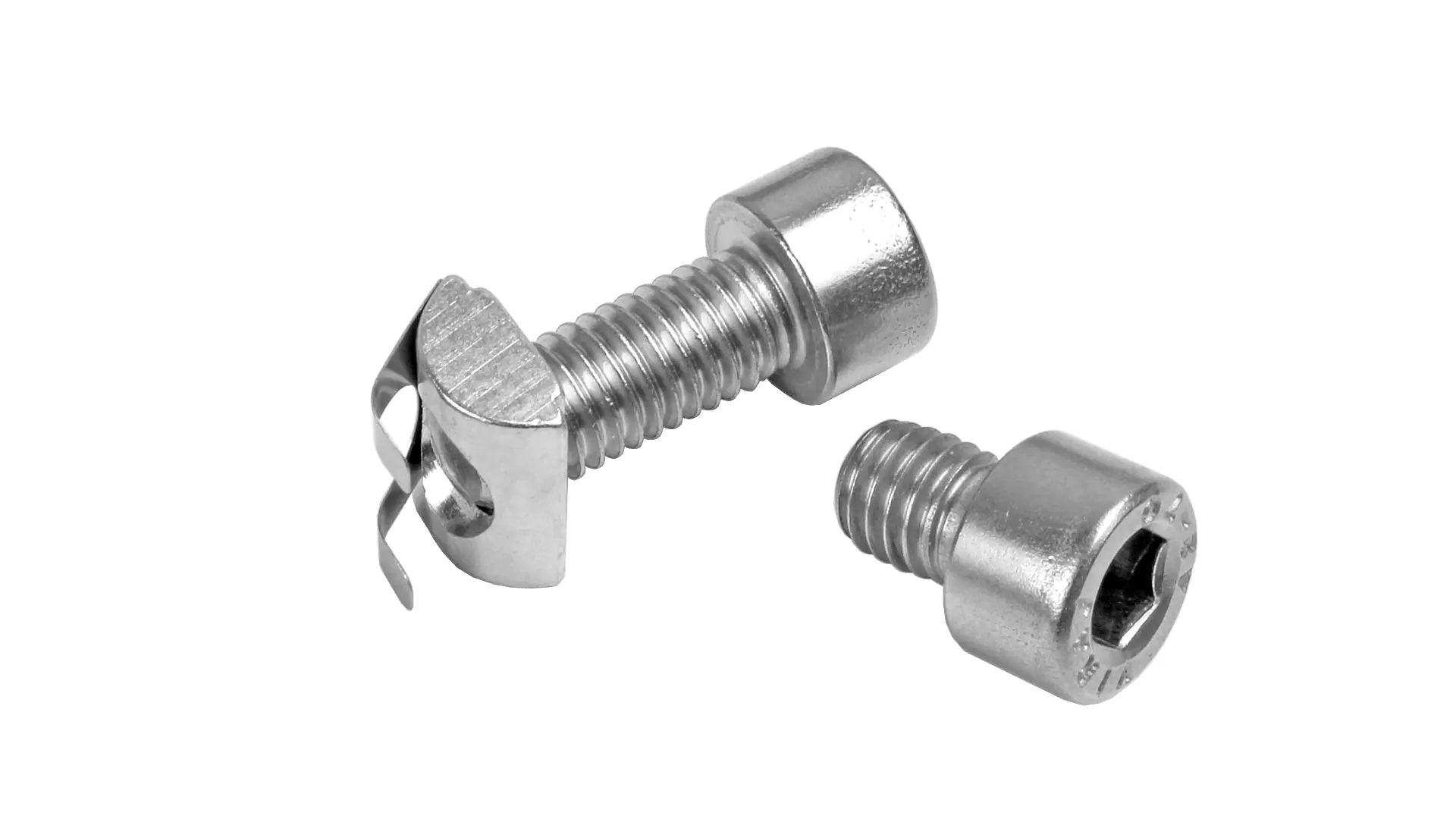 Set: Slide Nut with thread M8 - Socket Head Screw M8x10 - Socket Head Screw M8x20 Set: Slide Nut with thread M8 - Socket Head Screw M8x10 - Socket Head Screw M8x20