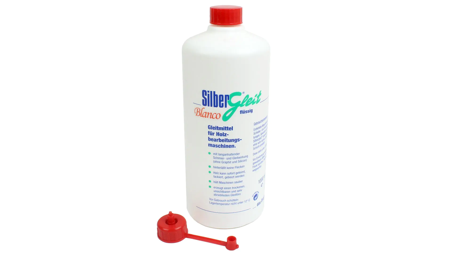 Silbergleit Blanco, liquid lubricant for woodworking machines, 1000ml Silbergleit Blanco, liquid lubricant for woodworking machines, 1000ml