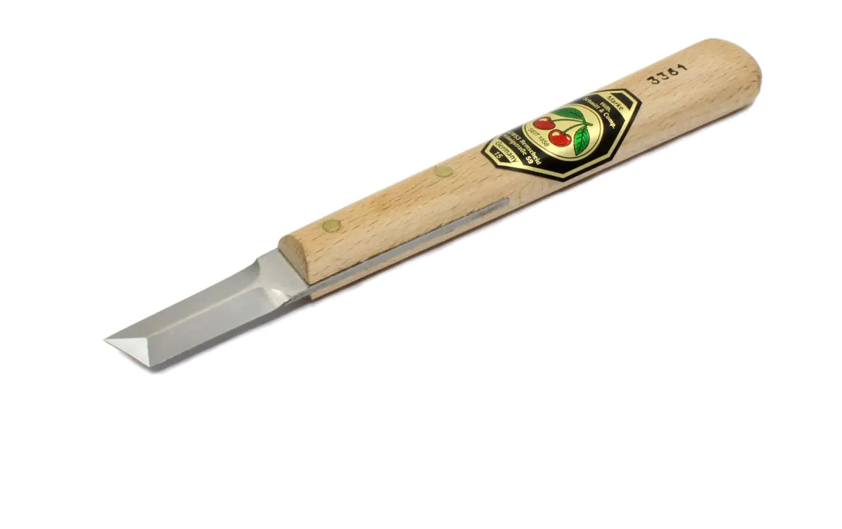 Carving Knife with straight Blade three Edges TWO CHERRIES