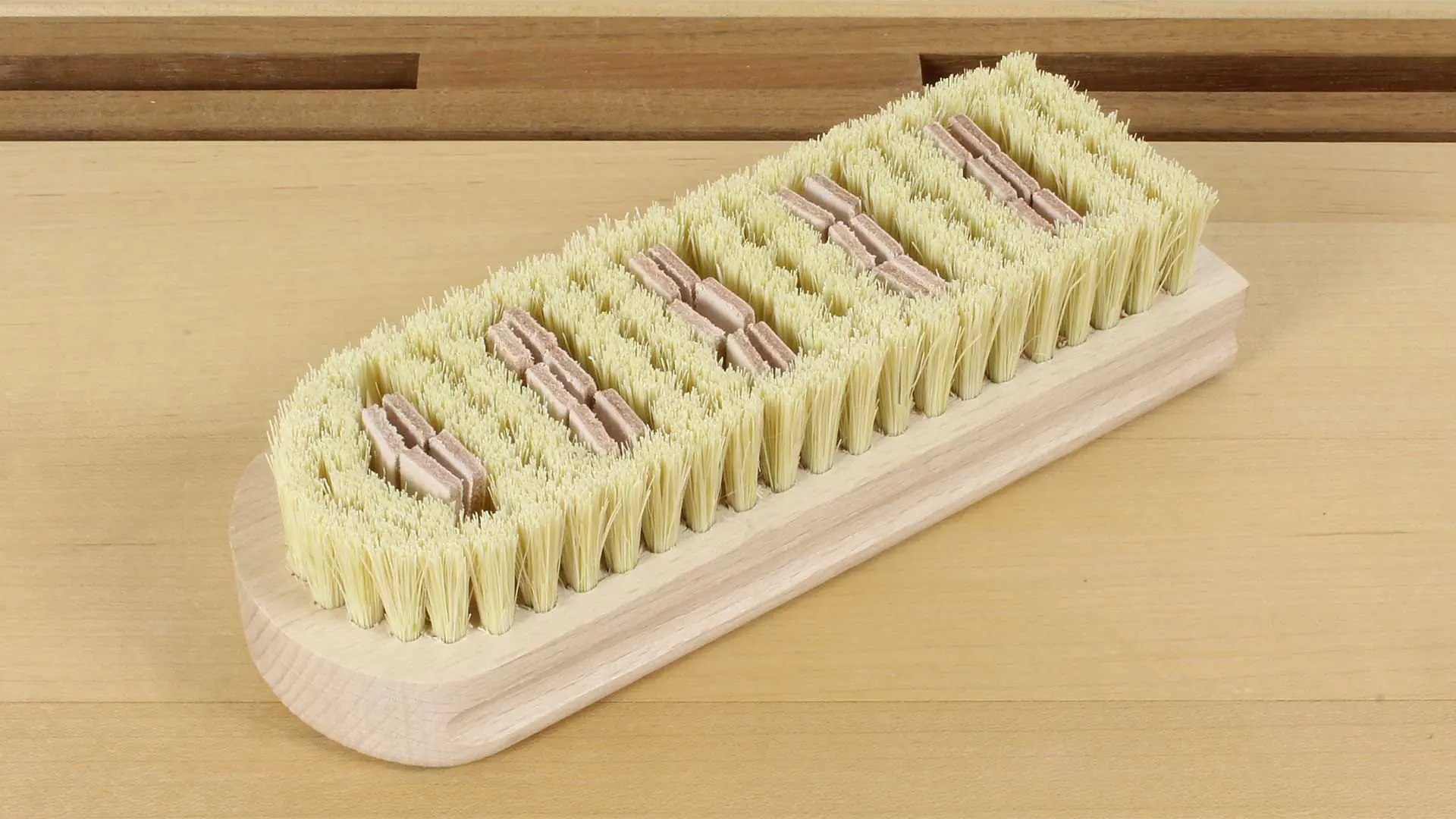 Wax Polishing Brush Fibre+Leather 175x60mm