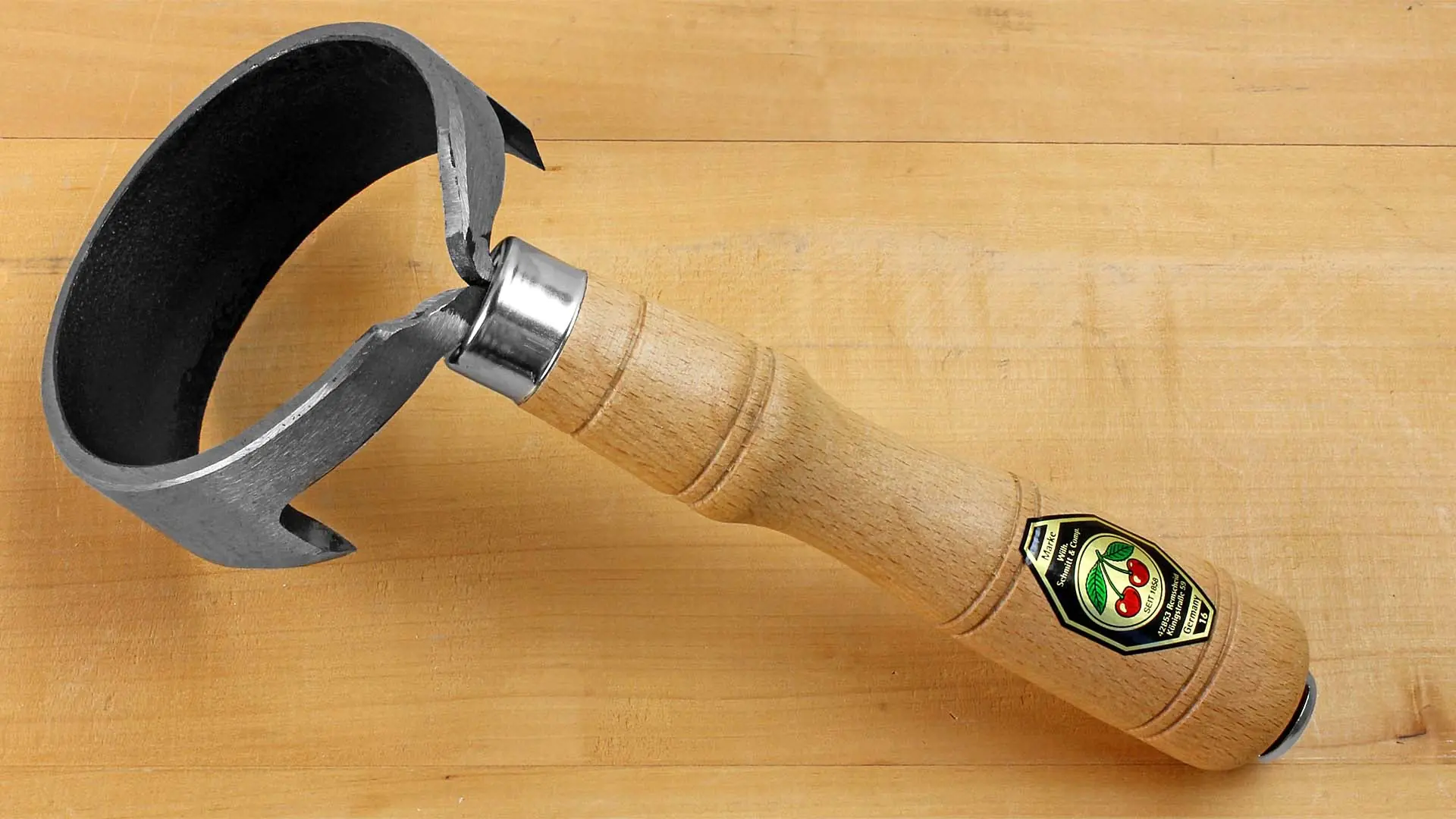 Barrel Draw Knife 170mm closed with 1 Handle TWO  CHERRIES